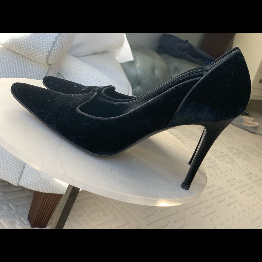 Black velvet heels from Ralph Lauren Collection